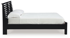 Danziar Full Panel Slat Bed, Dresser and Mirror
