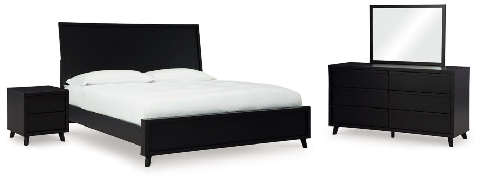 Danziar King Panel Bed, Dresser, Mirror and Nightstand
