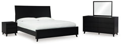 Danziar King Panel Bed, Dresser, Mirror and Nightstand