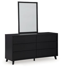 Danziar Full Panel Platform Bed, Dresser and Mirror