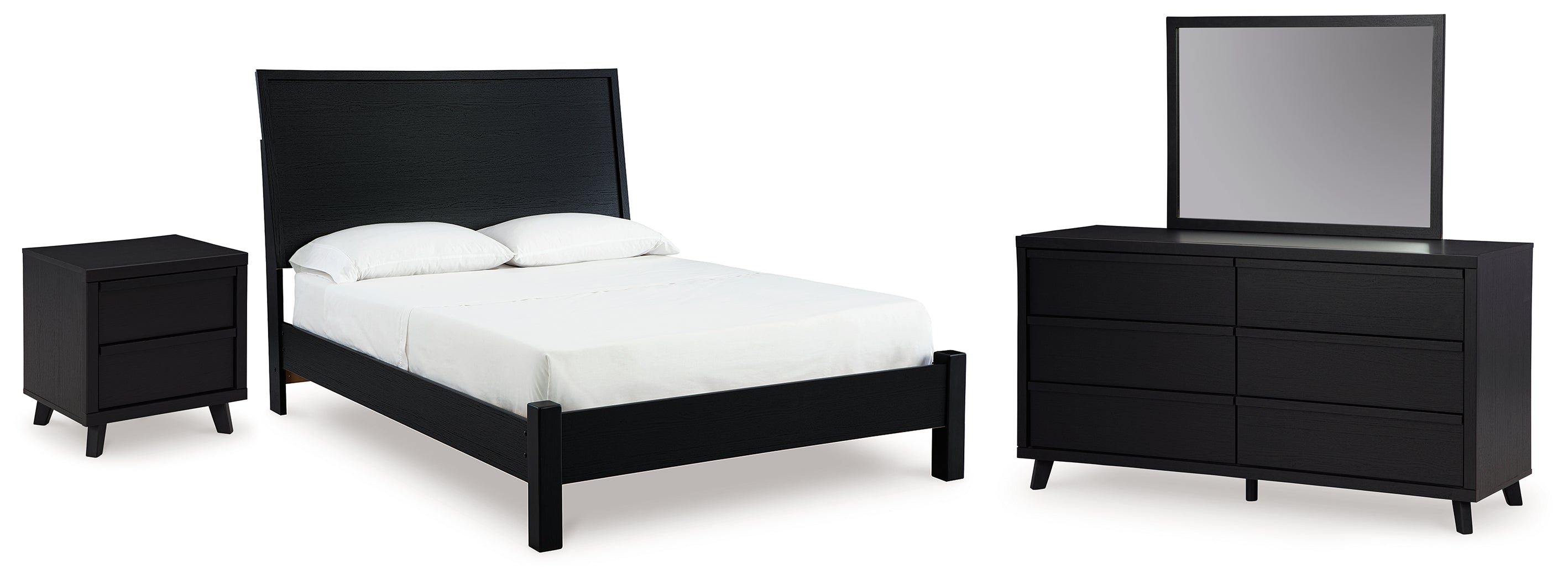 Danziar Queen Panel Bed, Dresser and Mirror