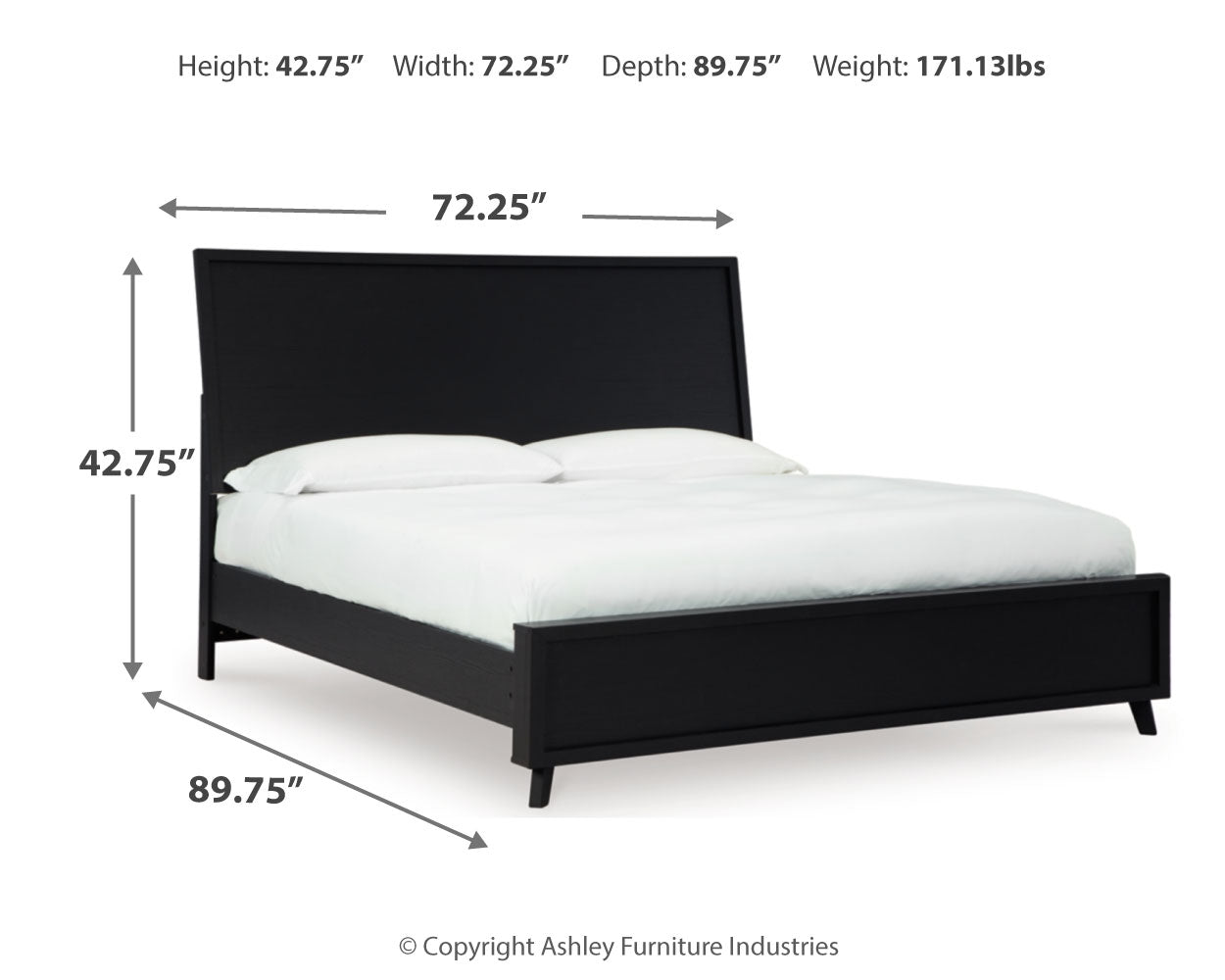 Danziar Queen Panel Platform Bed, Dresser and Mirror