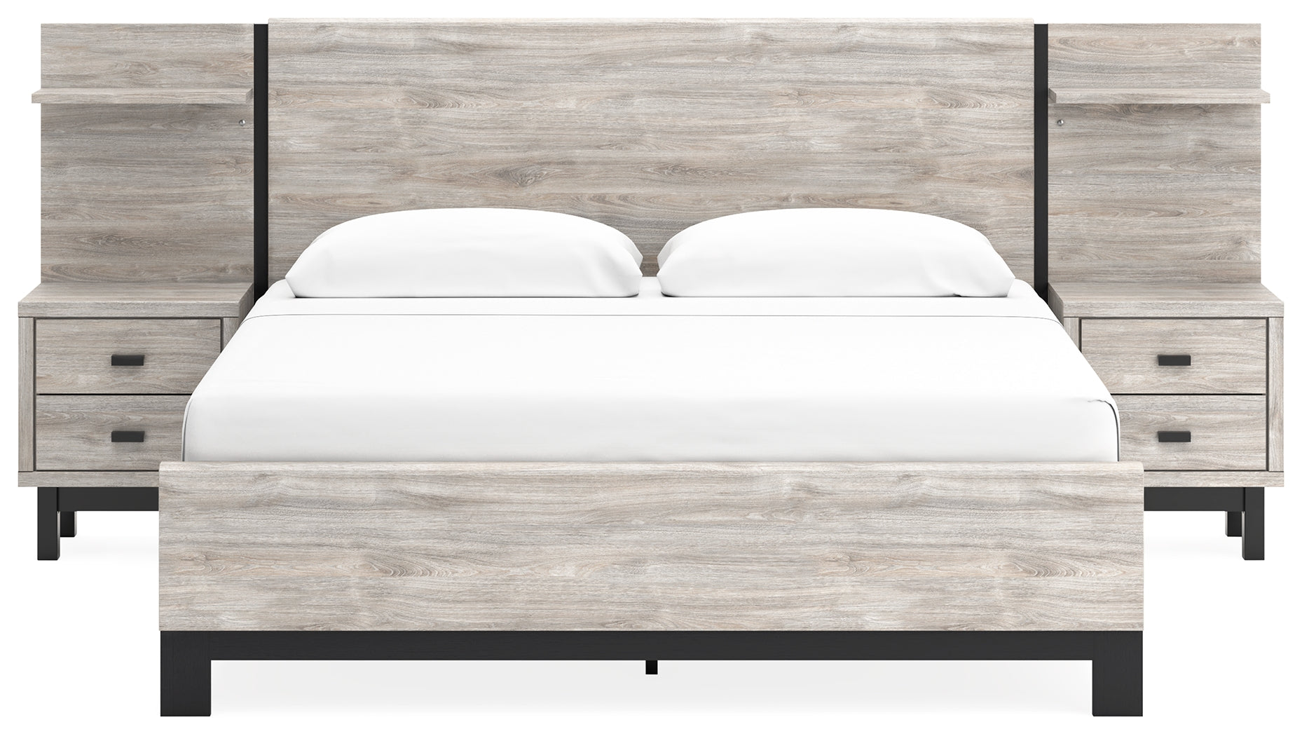 Vessalli King Panel Bed, Dresser, Mirror and 2 Nightstands