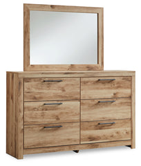 Hyanna Queen Panel Bed with Dresser, Mirror and 1 Nightstand
