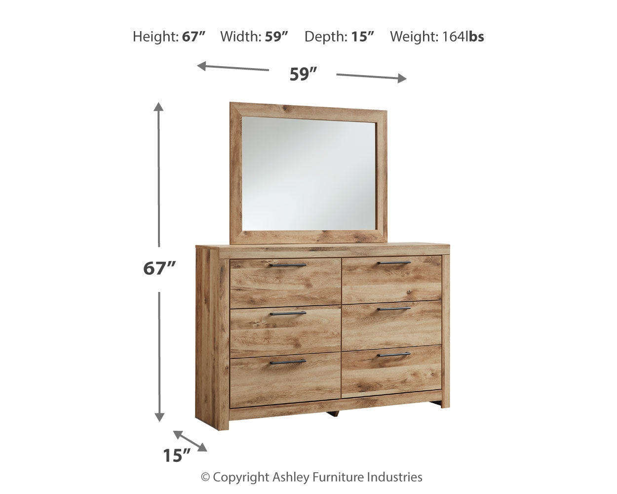 Hyanna King Panel Headboard, Dresser, Mirror and Chest