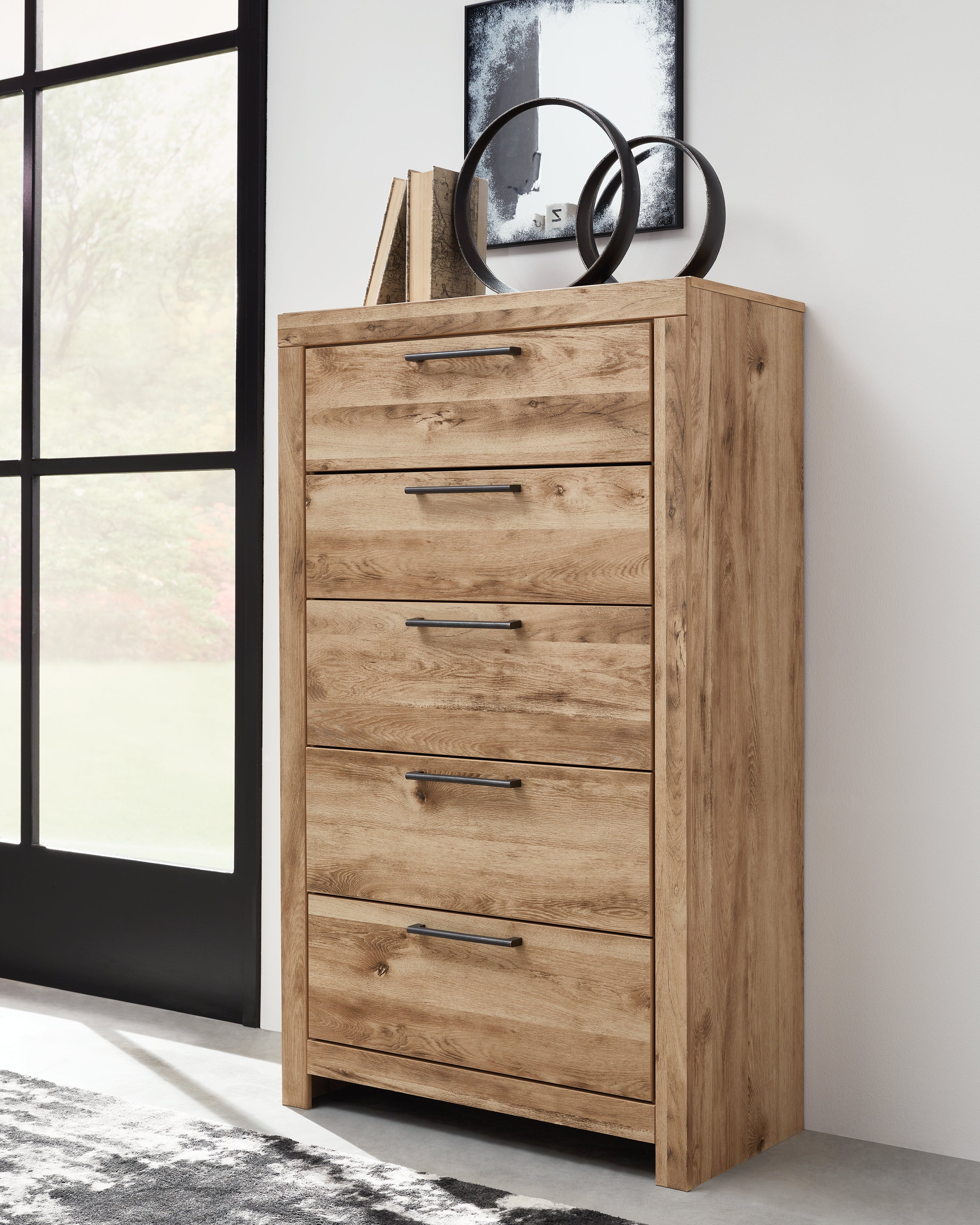 Hyanna Queen Panel Bed, Dresser, Mirror, Chest and Nightstand