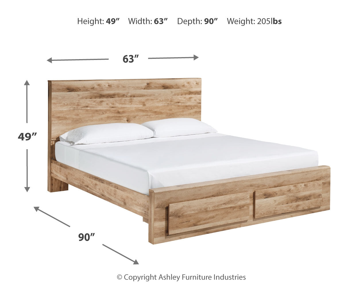 Hyanna Queen Panel Storage Bed, Dresser and Mirror