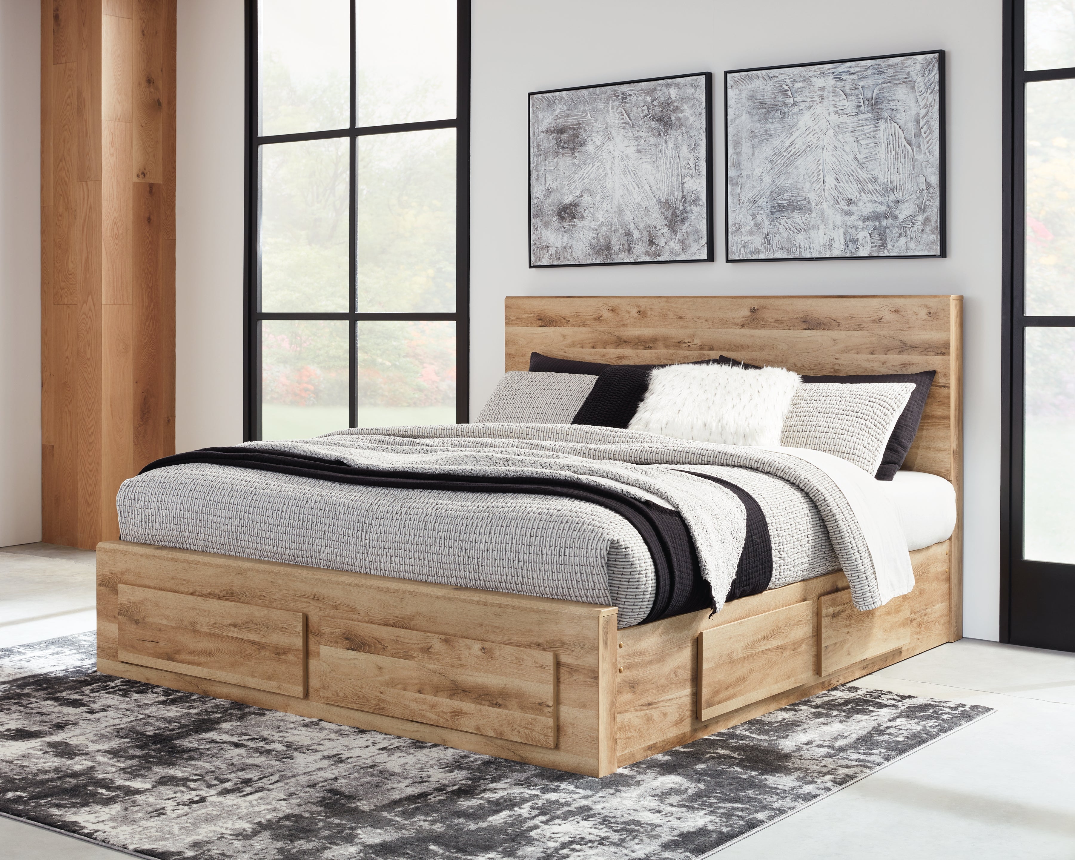 Hyanna King Panel Storage Bed and Dresser