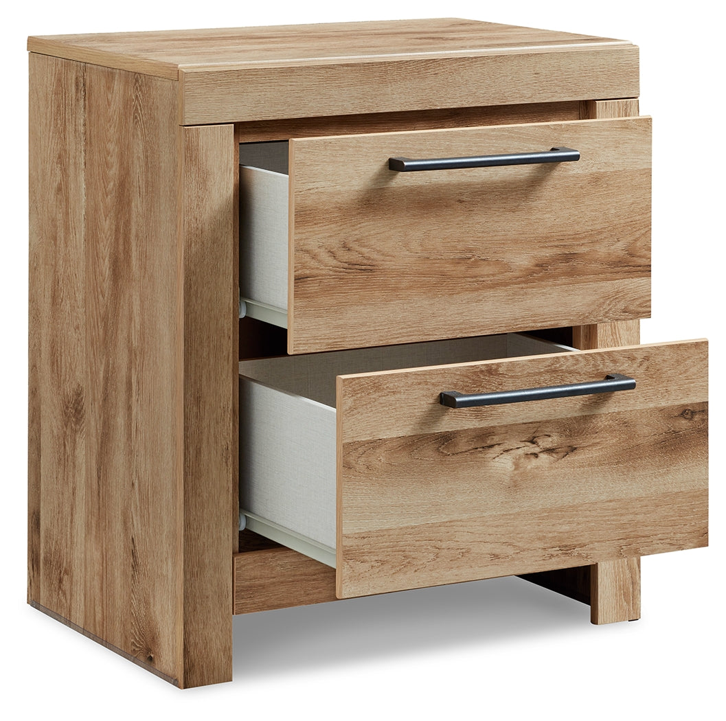 Hyanna Queen Panel Bed with Dresser, Mirror and 1 Nightstand
