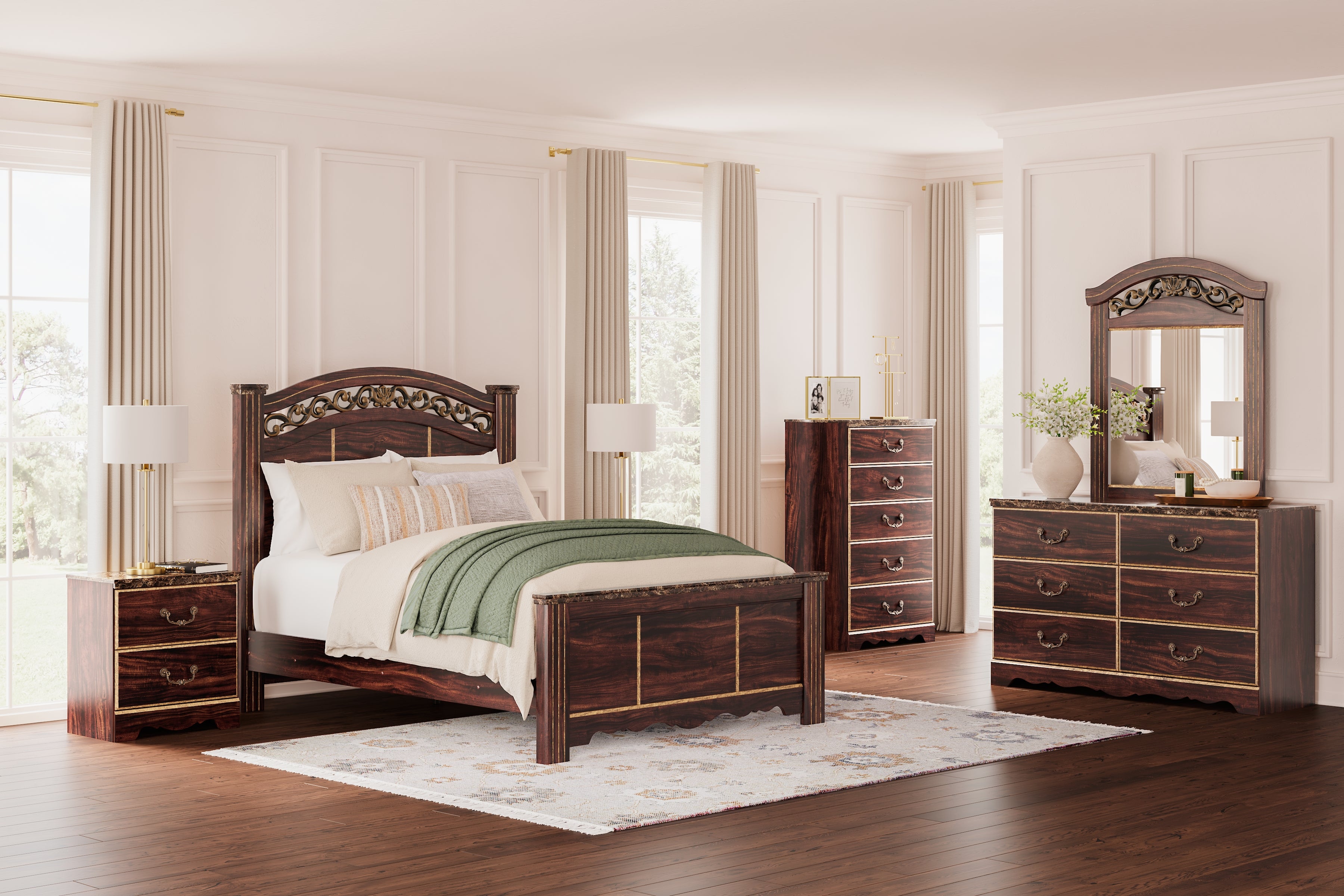 Glosmount Queen Poster Bed