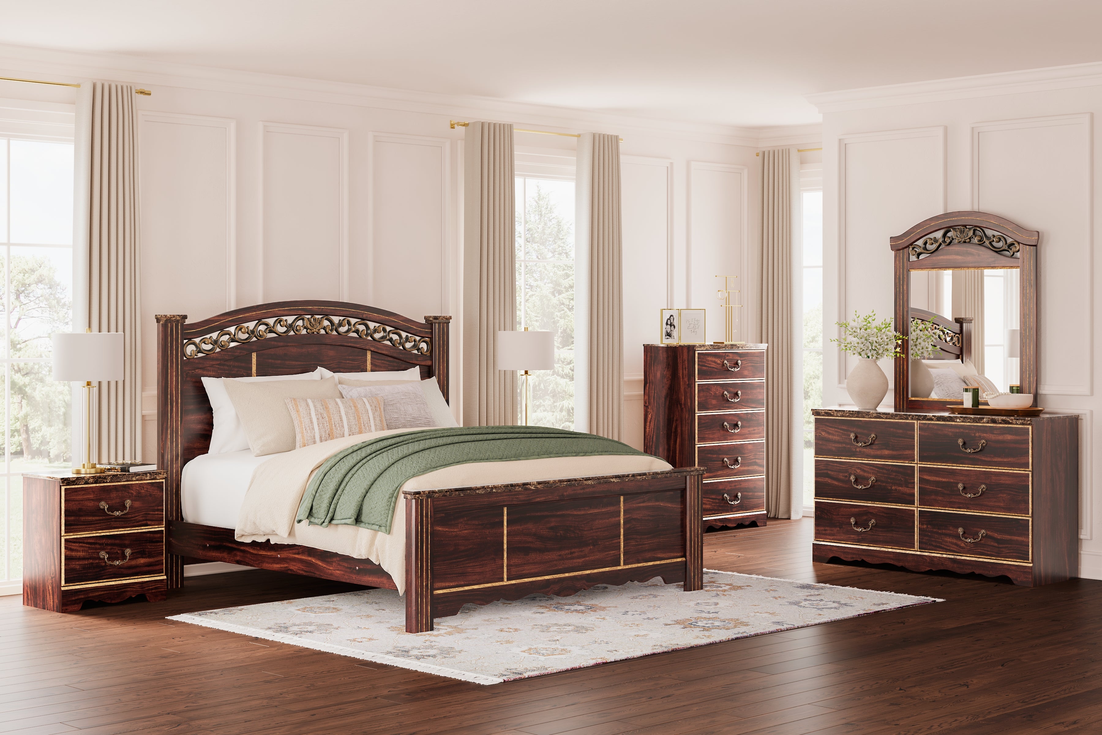Glosmount King Poster Bed