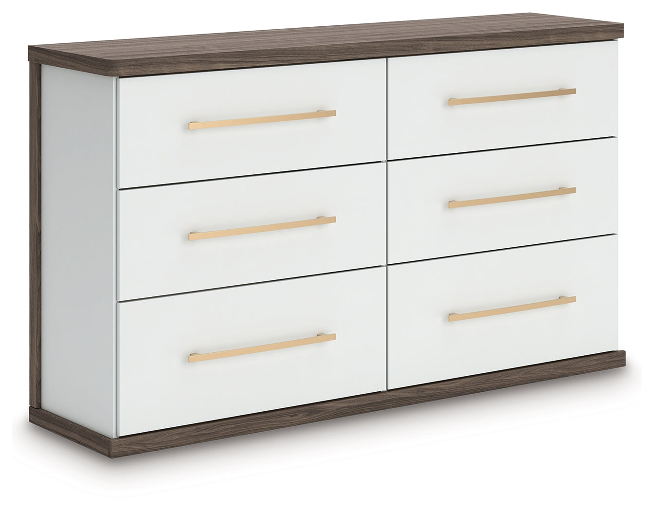 Kendanport Queen Upholstered Bed, Dresser and Nightstand