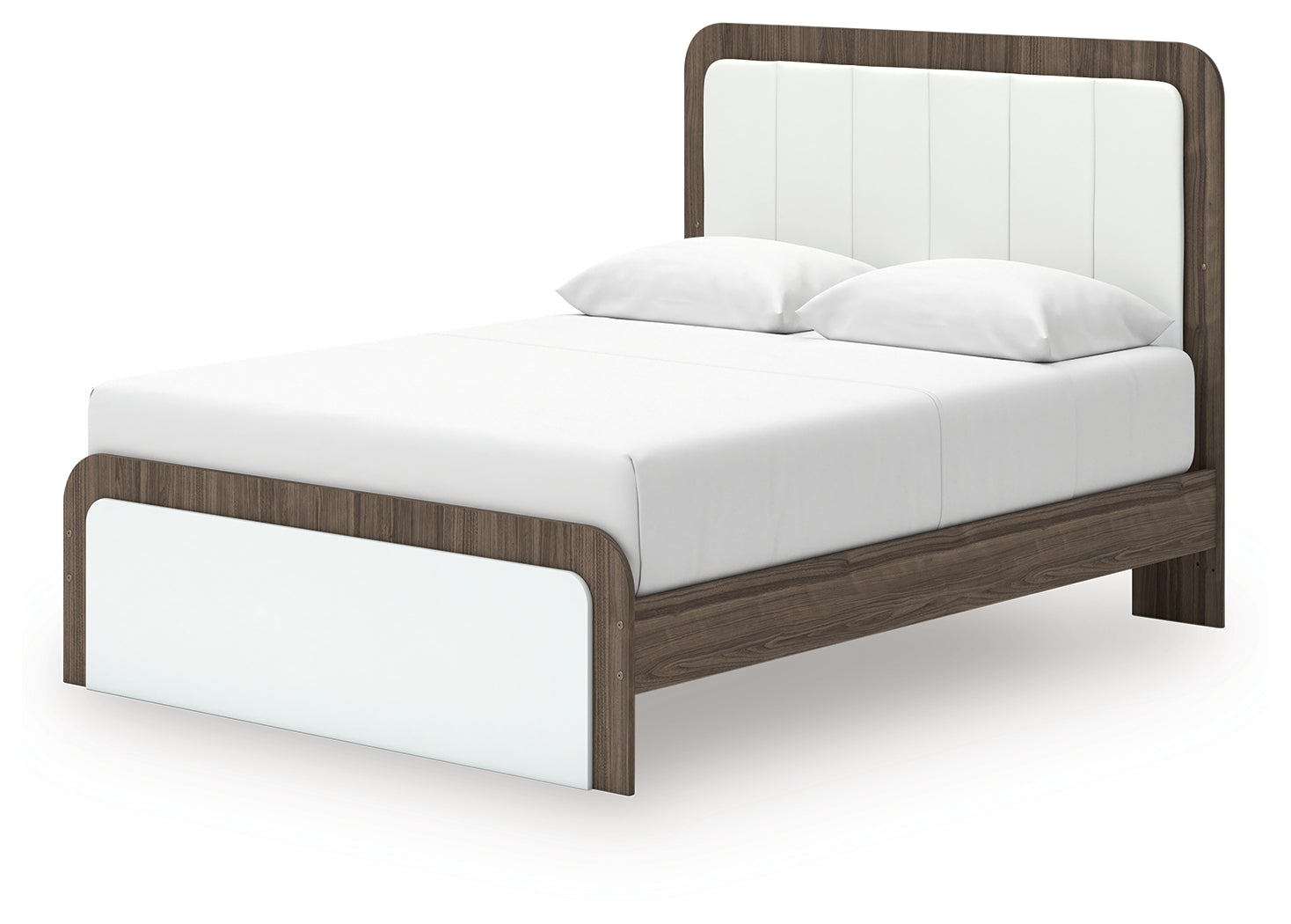 Kendanport Queen Upholstered Bed, Dresser and Nightstand