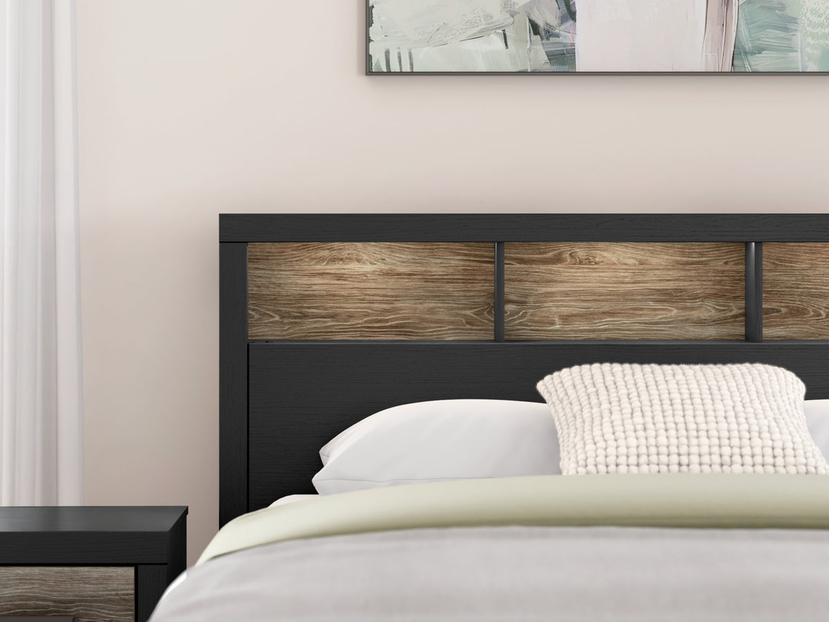 Broachmyn Lighted King Bookcase Headboard