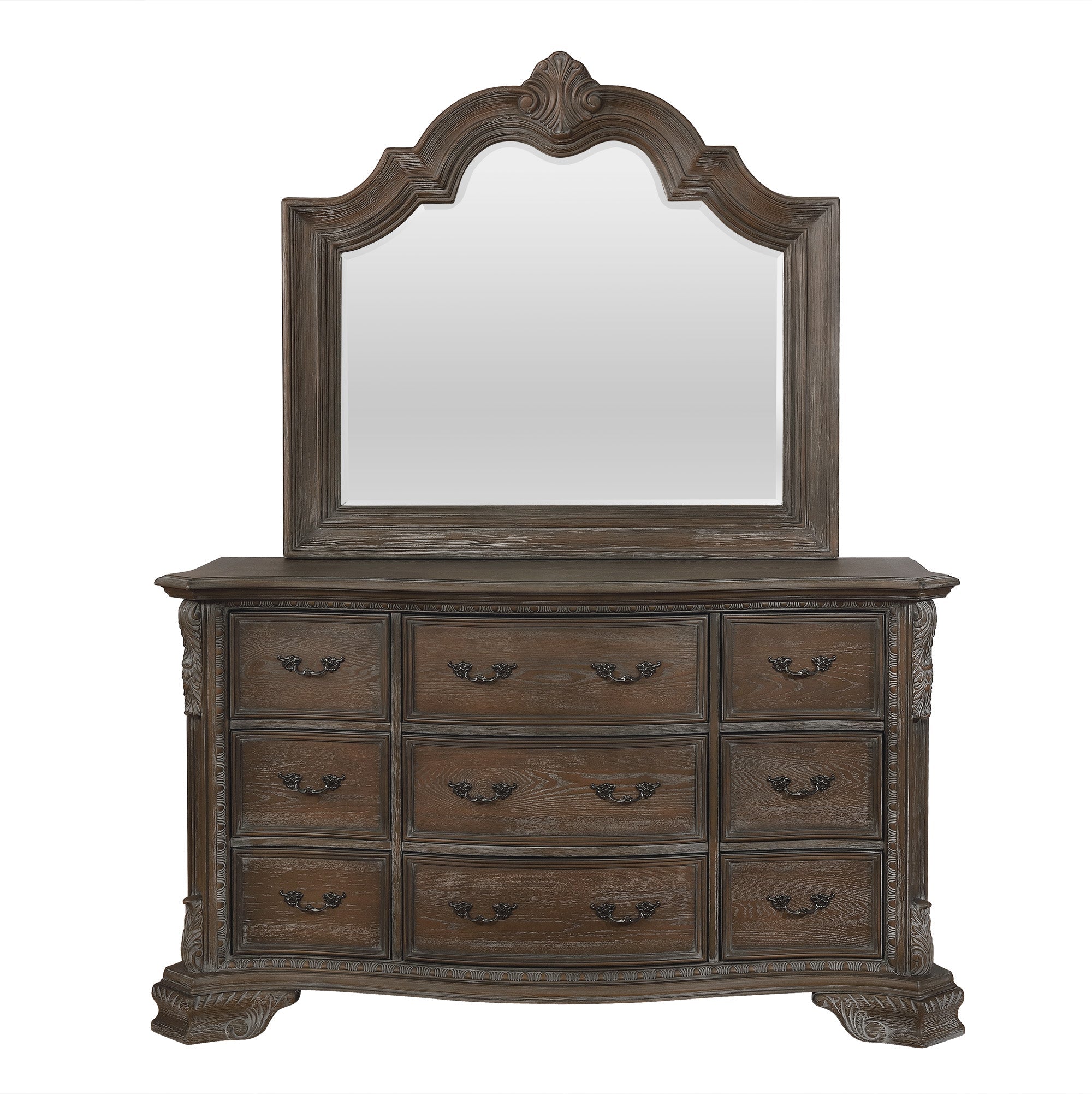 Sheffield Antique Gray Upholstered Panel Bedroom Set - MyWaynesHome #