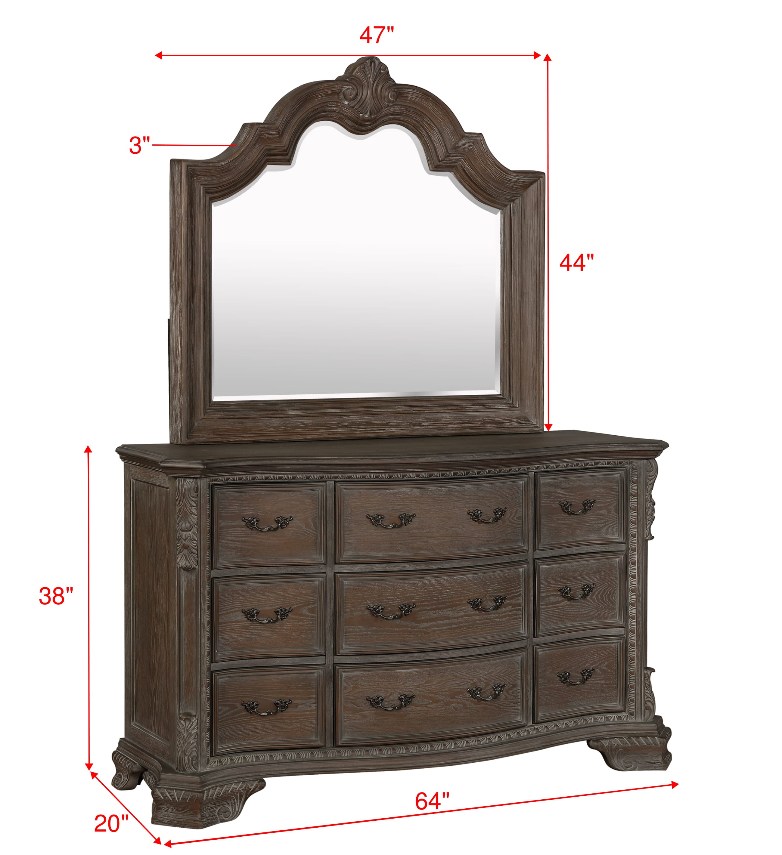 Sheffield Antique Gray Upholstered Panel Bedroom Set - MyWaynesHome #