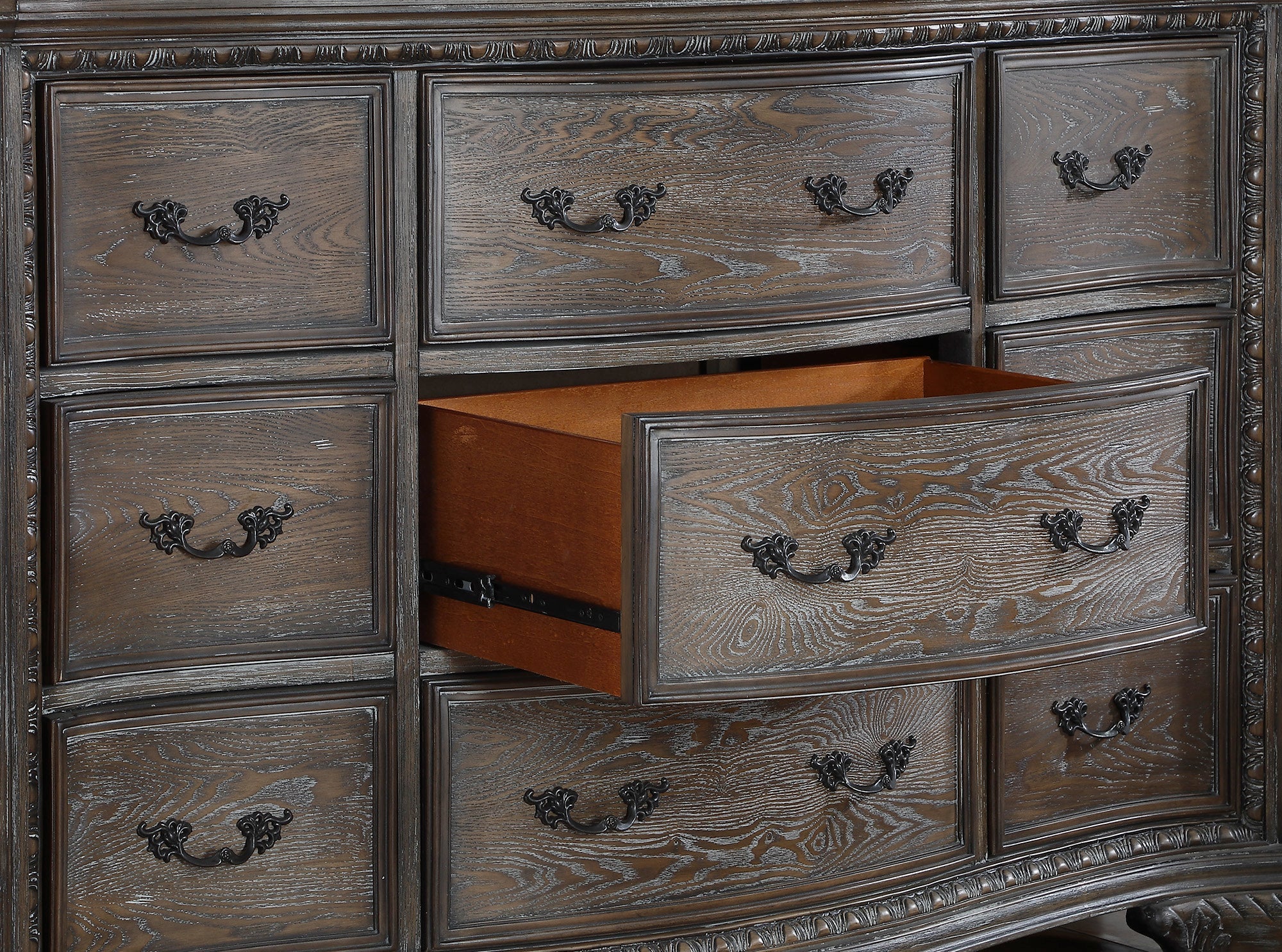 Sheffield Antique Gray Upholstered Panel Bedroom Set - MyWaynesHome #