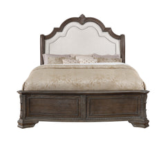 Sheffield Antique Gray King Upholstered Panel Bed - MyWaynesHome #