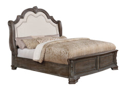 Sheffield Antique Gray King Upholstered Panel Bed - MyWaynesHome #