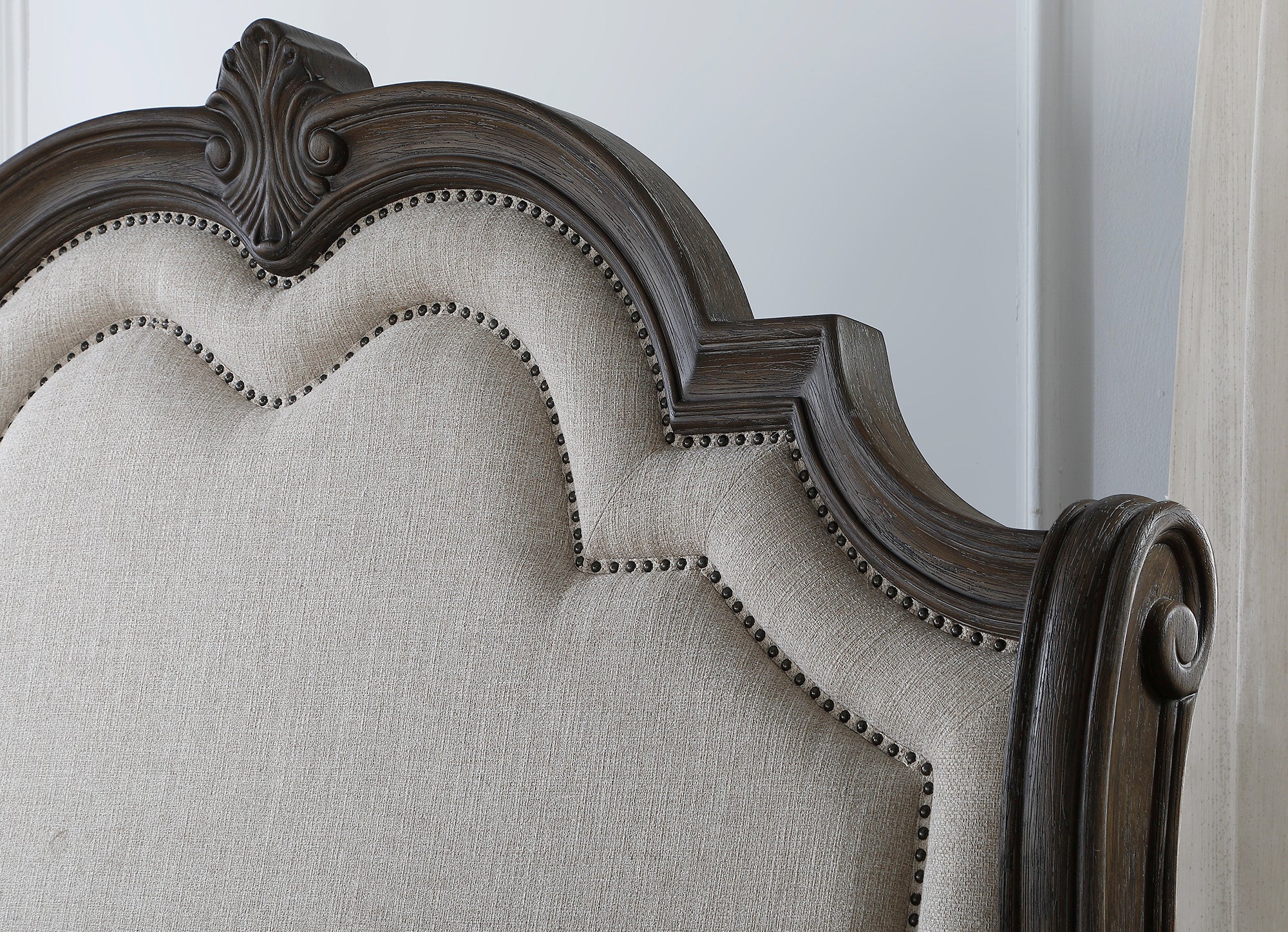 Sheffield Antique Gray Upholstered Panel Bedroom Set - MyWaynesHome #