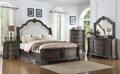 Sheffield Antique Gray Upholstered Panel Bedroom Set - MyWaynesHome #