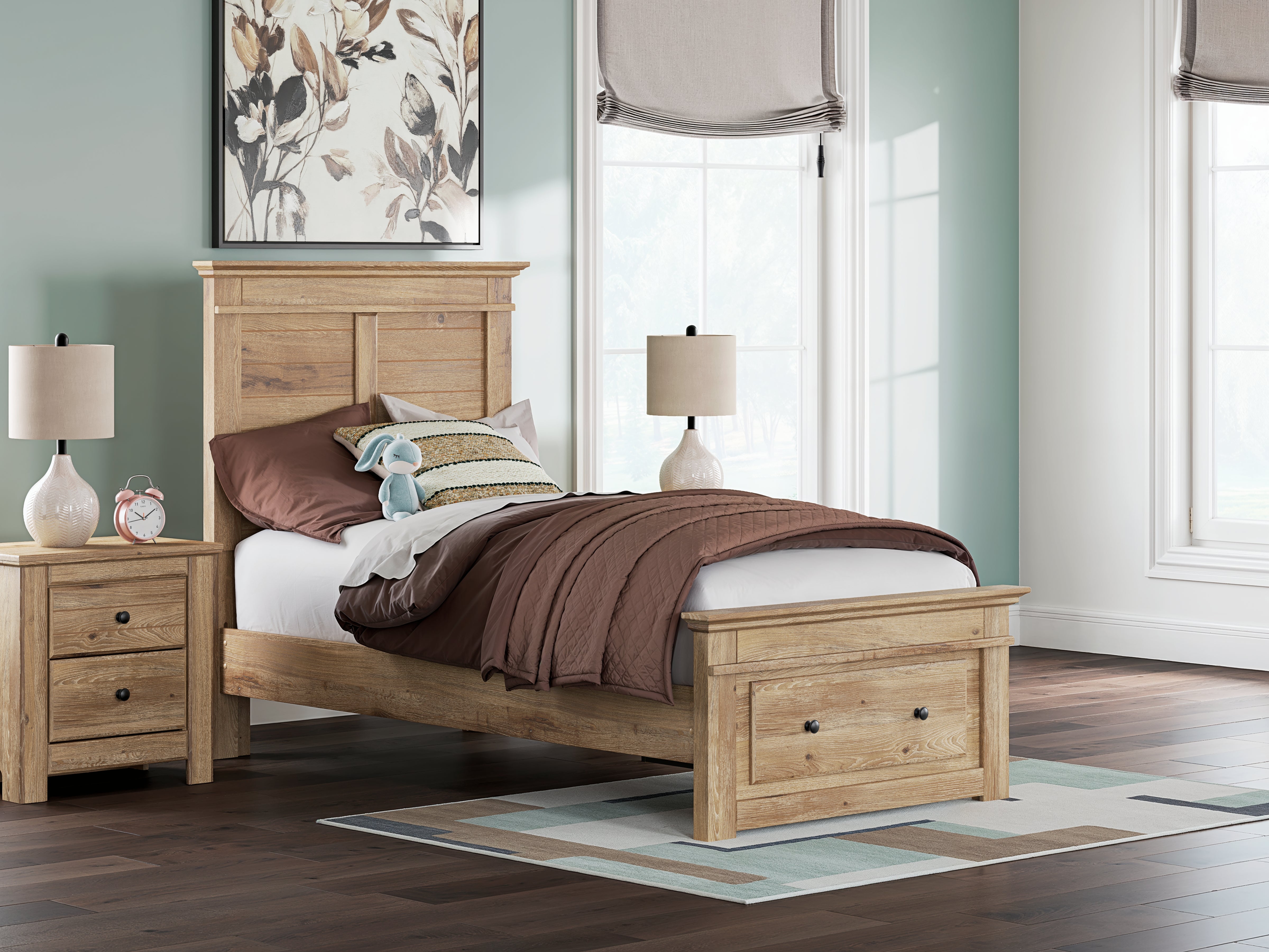 Makidern Twin Panel Storage Bed