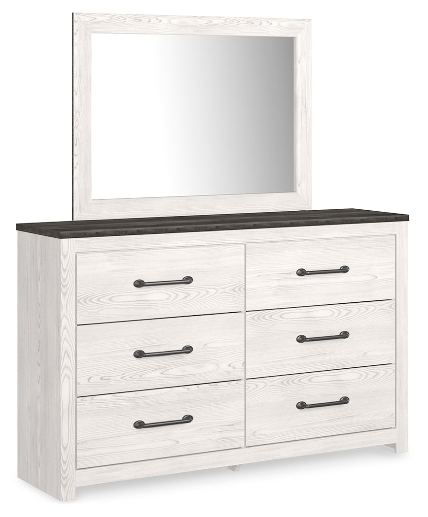 Gerridan Queen Bed with Mirrored Dresser and Nightstand