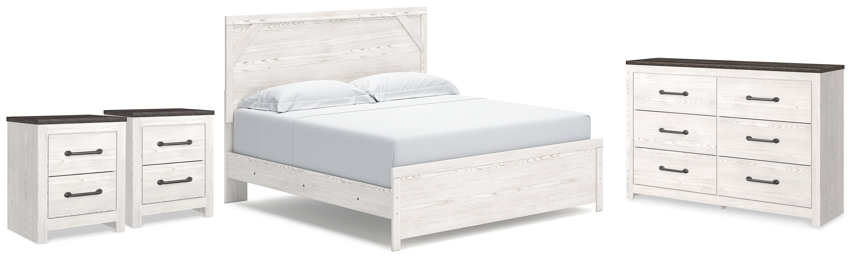 Gerridan King Panel Bed, Dresser and 2 Nightstands