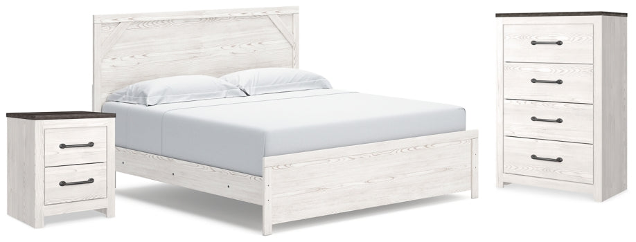 Gerridan King Panel Bed, Chest and Nightstand