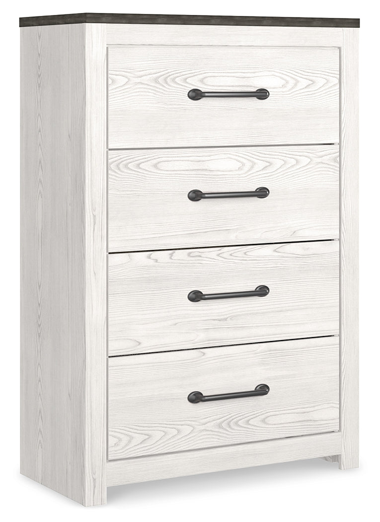 Gerridan King Panel Bed, Dresser, Mirror, Chest, and Nightstand