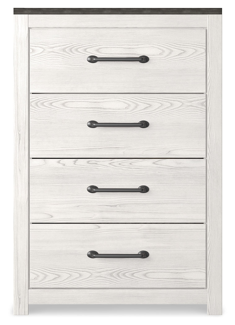 Gerridan King Panel Bed, Dresser, Mirror, Chest, and Nightstand