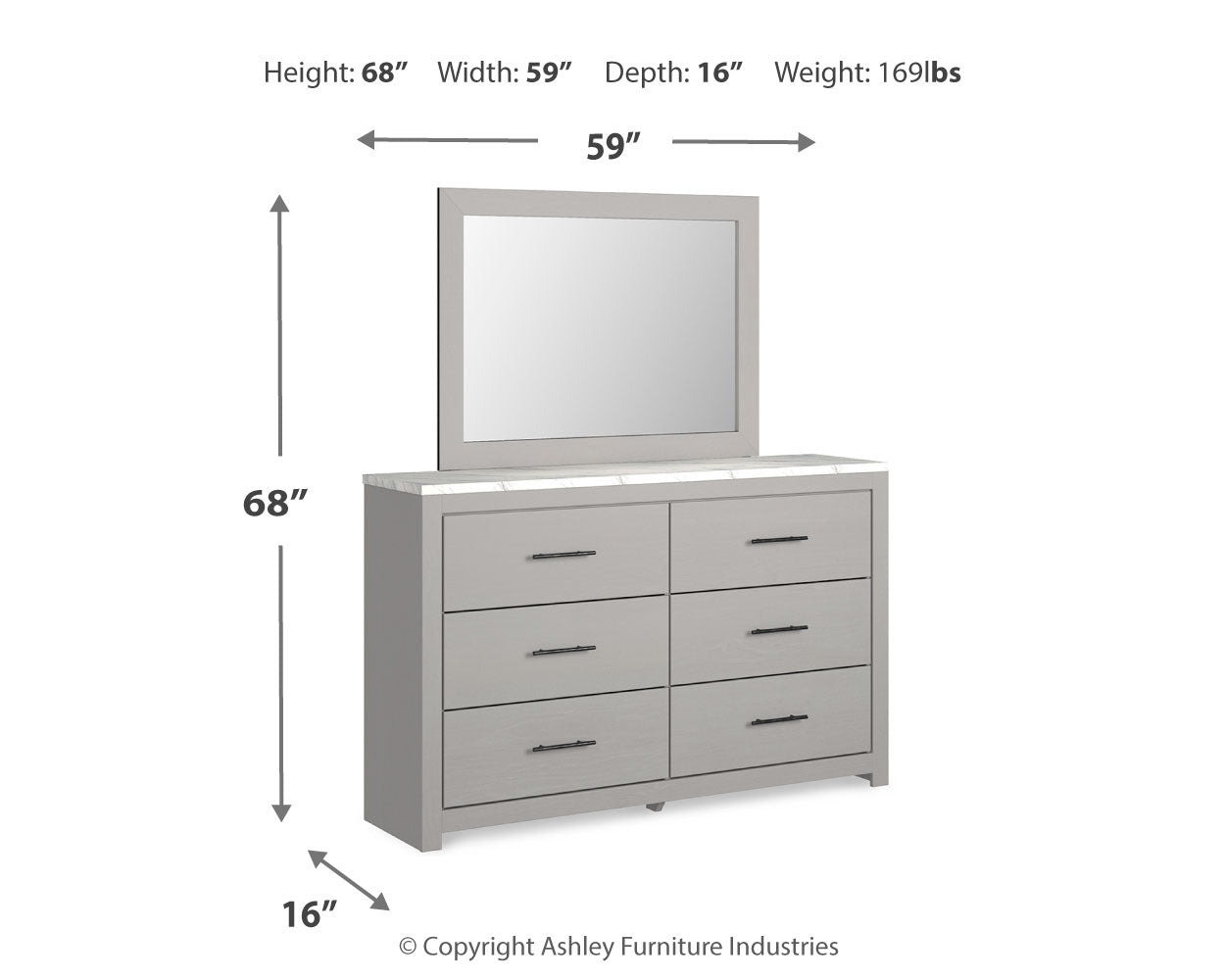 Cottonburg Queen Panel Bed, Dresser, Mirror, and Nightstand