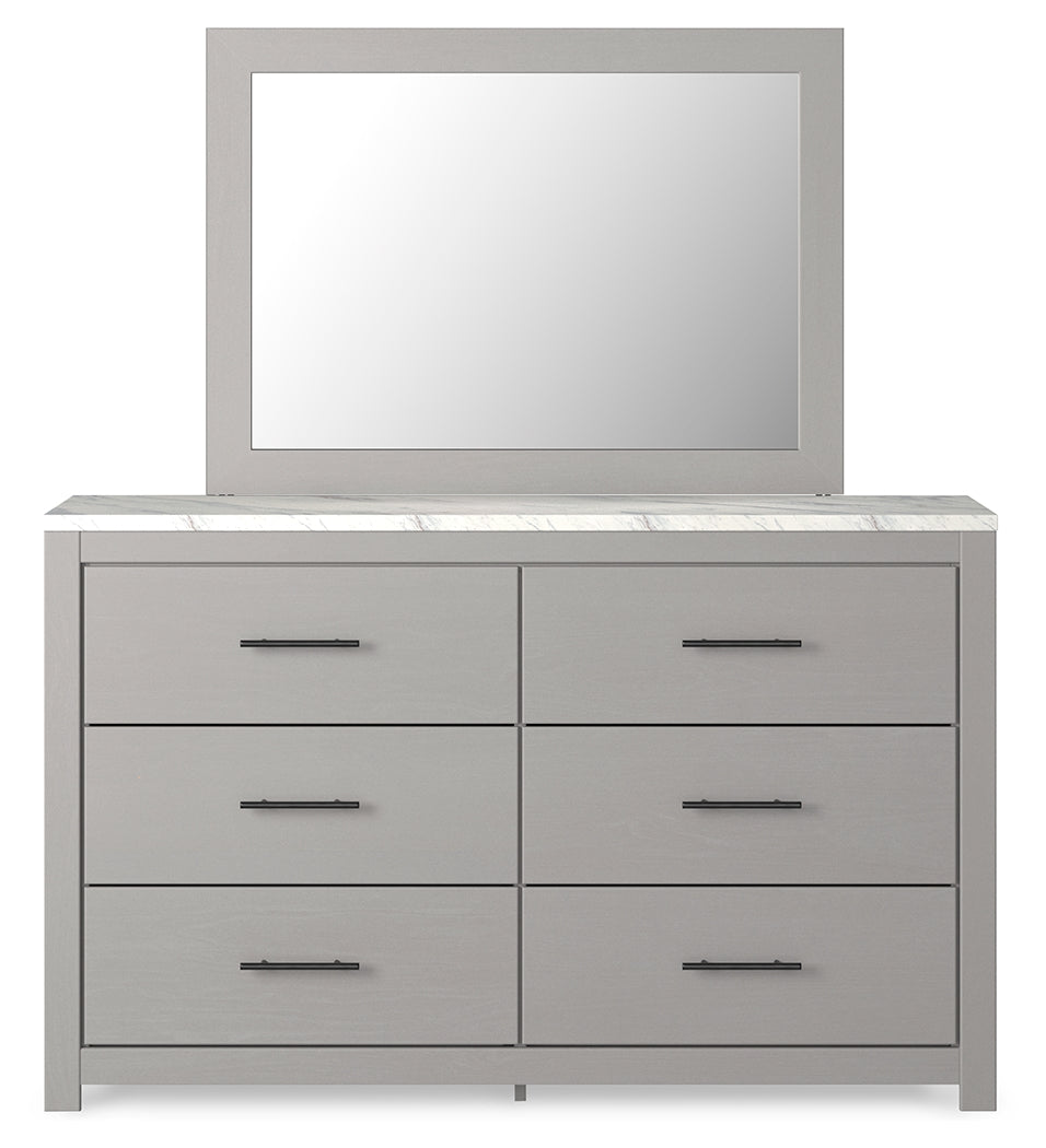 Cottonburg Queen Panel Bed, Dresser, Mirror, and Nightstand