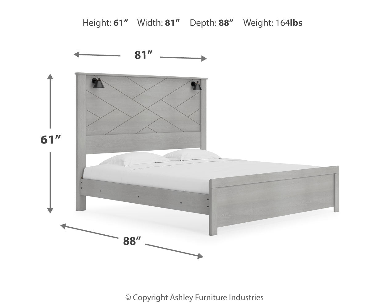 Cottonburg King Panel Bed, Dresser, Mirror, and Nightstand
