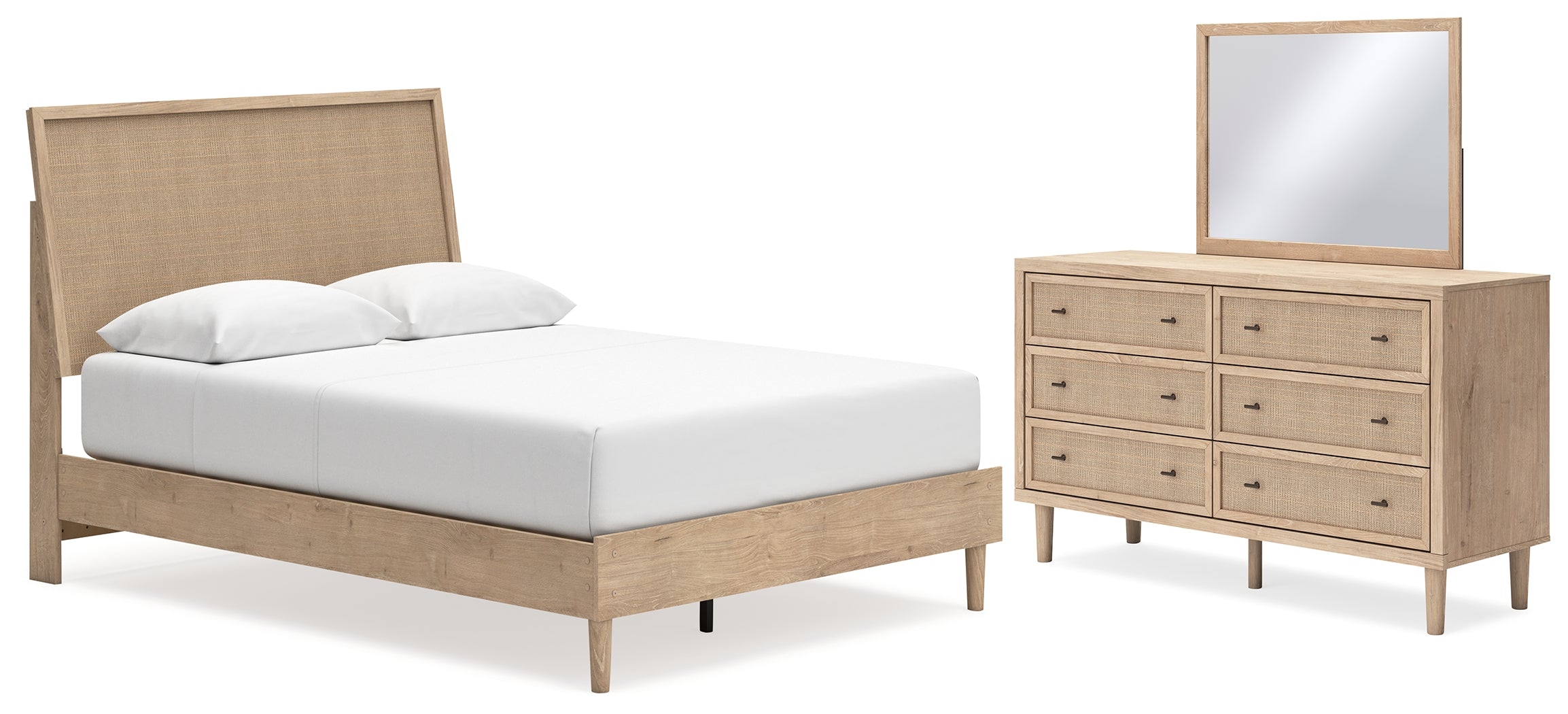 Cielden Queen Panel Bed, Dresser and Mirror