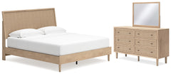 Cielden King Panel Bed, Dresser and Mirror