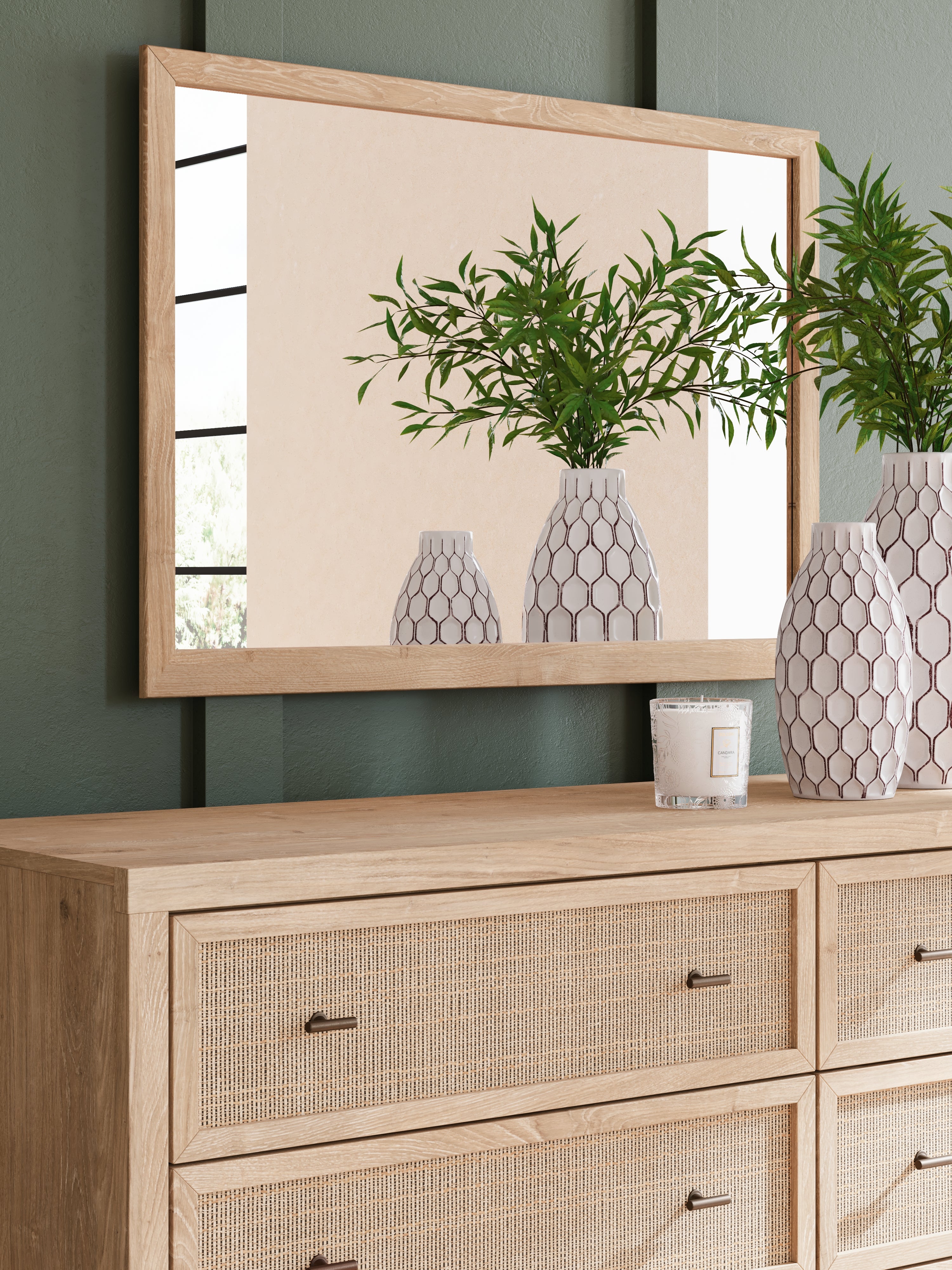 Cielden Full Panel Bed, Dresser and Mirror