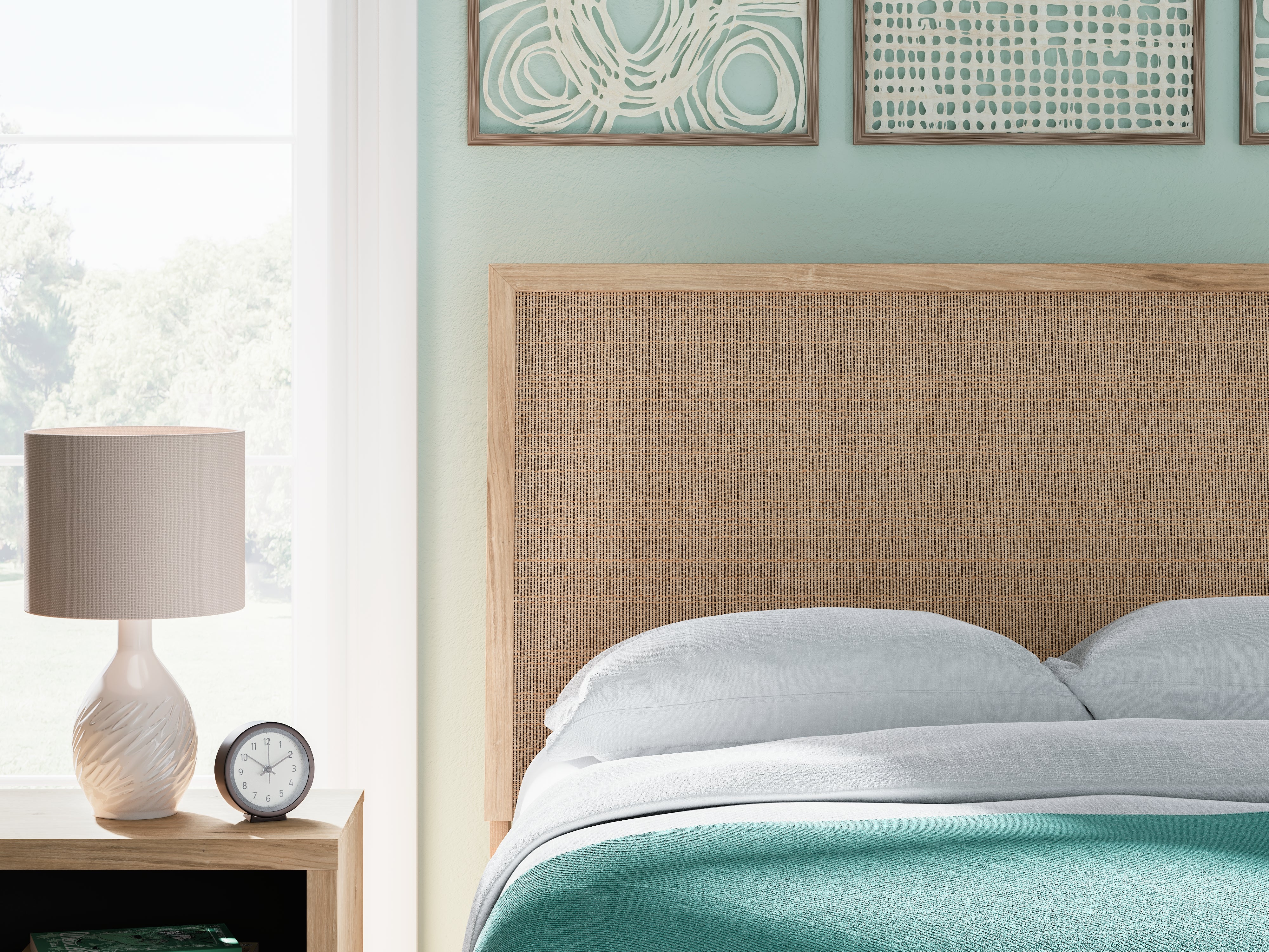 Cielden Full Panel Bed, Dresser and Mirror