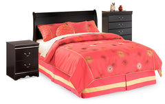 Huey Vineyard Full Sleigh Headboard, Chest and Nightstand