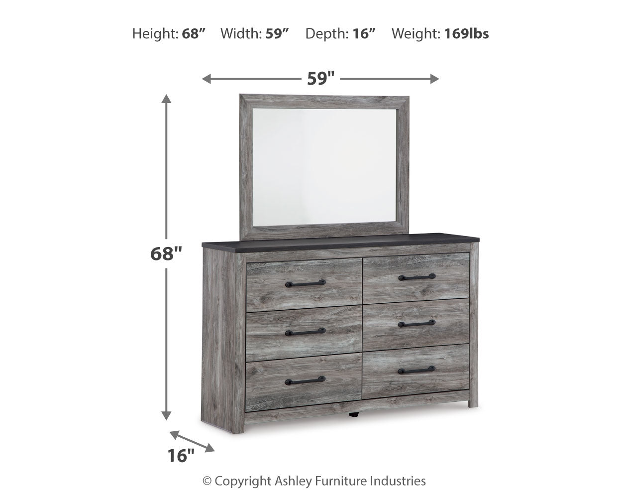 Bronyan King Panel Bed, Dresser and Mirror