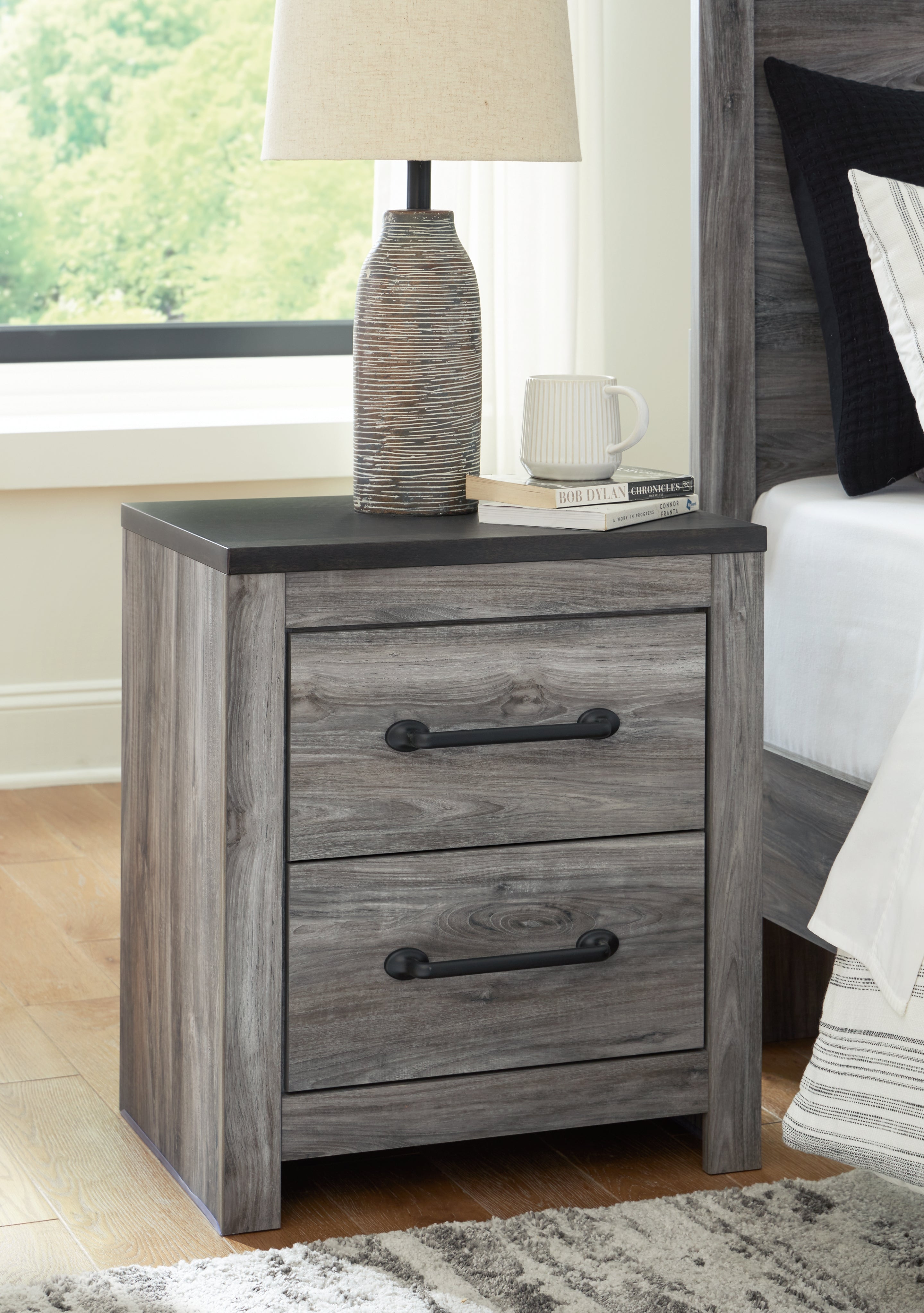 Bronyan King Panel Bed, Dresser, Mirror and Nightstand