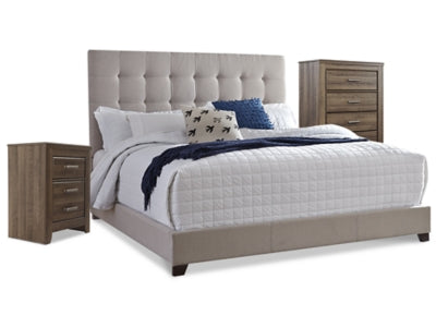 Dolante Queen Upholstered Bed with Chest of Drawers and Nightstand - MyWaynesHome #
