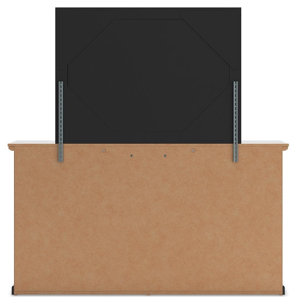Maribel Twin Panel Bed, Dresser and Mirror