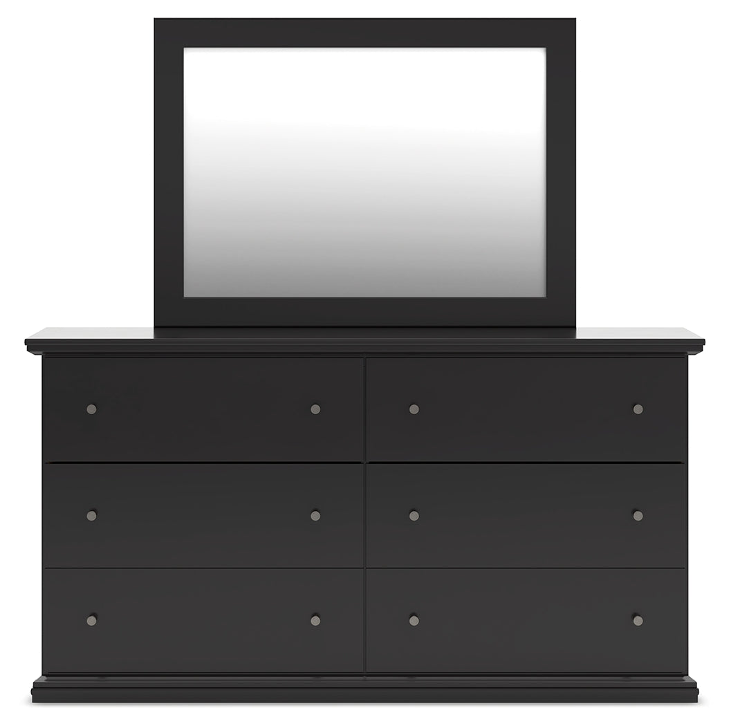 Maribel Twin Panel Bed, Dresser and Mirror