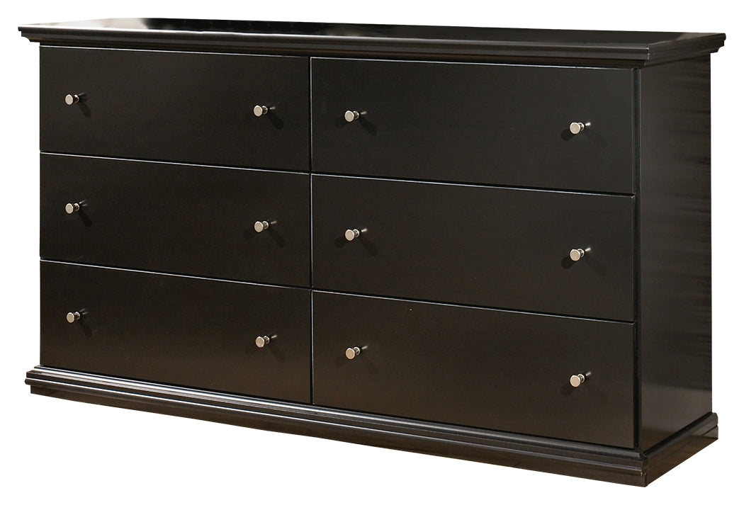 Maribel Queen Panel Headboard, 2 Dressers, Mirror and Nightstand
