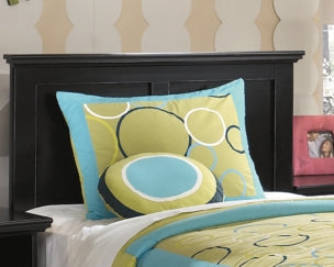 Maribel Twin Panel Headboard with Metal Bed Frame