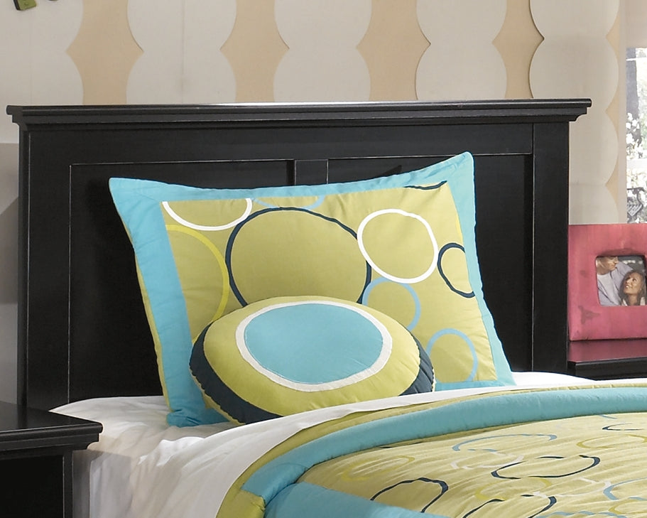 Maribel Twin Panel Headboard with Metal Bed Frame