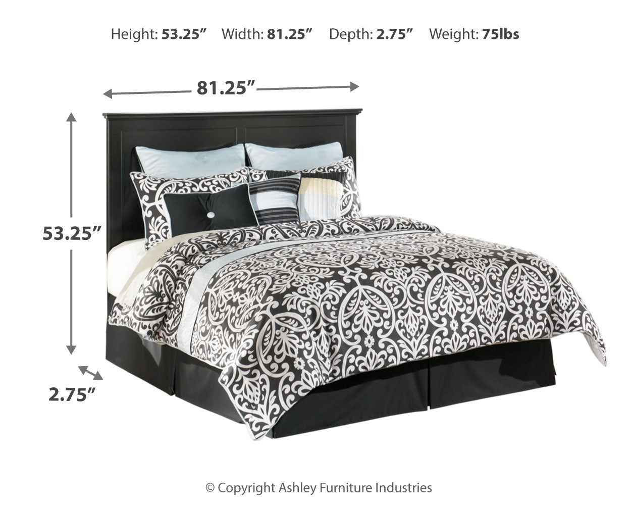 Maribel King/Cal King Panel Headboard, Dresser, Mirror and 2 Nightstands