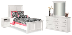 Bostwick Shoals Twin Panel Bed, Dresser, Mirror and Nightstand