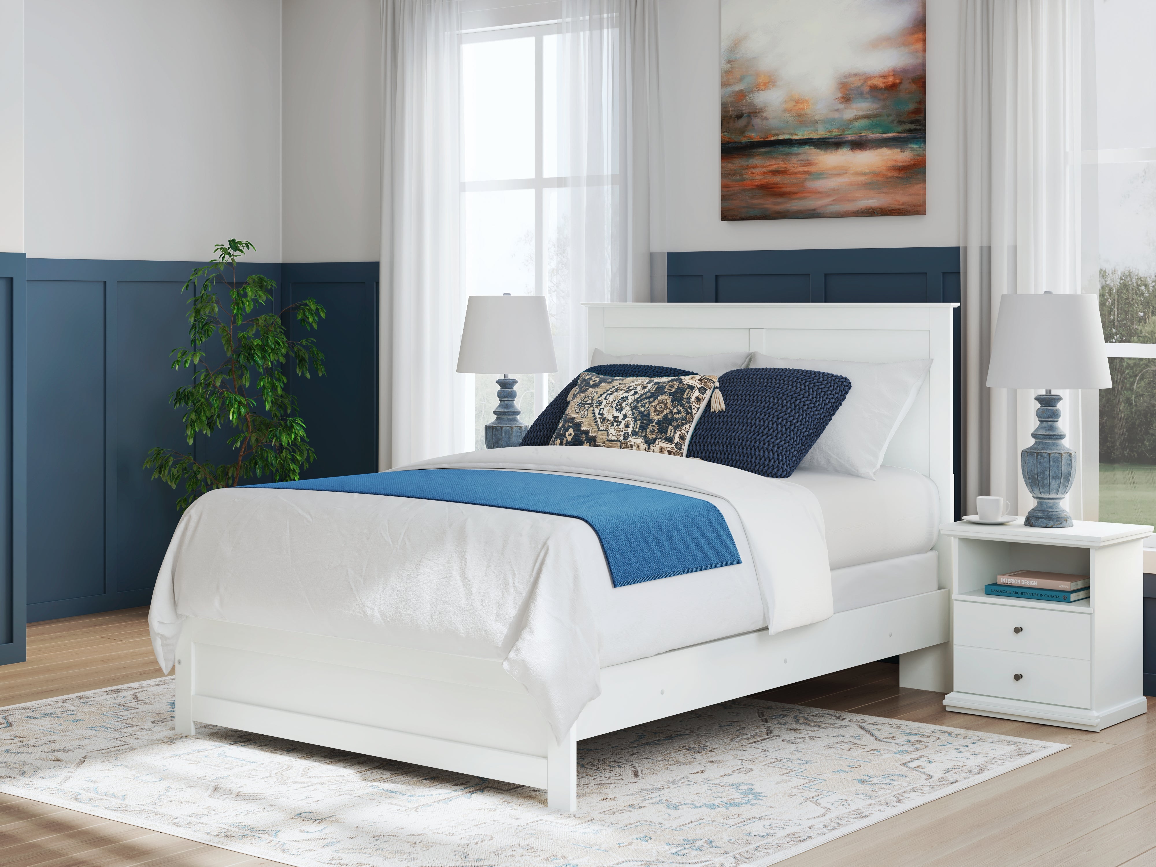 Bostwick Shoals Queen Panel Bed, Dresser and Mirror